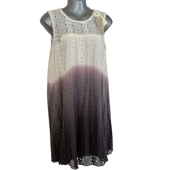 Skies Are Blue Women's M Ombré Lace Sleeveless Knee Dress Multicolor - Picture 2 of 8